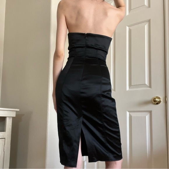 🖤Y2K BEBE Formal Bodycon Satin Dress🖤 - Picture 4 of 12